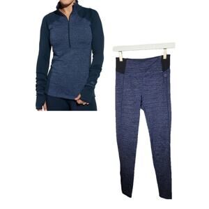 Calia By Carrie Blue Pullover/Leggings Workout Set